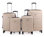 סט מזוודות קשיחות 4 יח` /28/24/20/18 אינץ` Swiss Voyager Atlanta בצבע שמפנייה