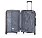 ⁦סט מזוודות קשיחות 4 יח` /28/24/20/18 אינץ` Swiss Voyager Atlanta בצבע שמפנייה⁩ – תמונה ⁦5⁩