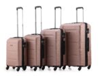 ⁦סט מזוודות קשיחות 4 יח` |28|24|20|18 אינץ` Swiss Voyager Atlanta רוז גולד⁩ – תמונה ⁦2⁩