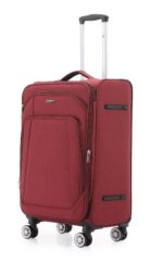 ⁦סט מזוודות בד יוקרתי  3 יח' 28| 24|20  Swiss Royal Tokyo בנפח מוגדל צבע בורדו⁩ – תמונה ⁦3⁩