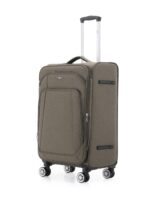 ⁦סט מזוודות בד יוקרתי  3 יח' 28| 24|20  Swiss Royal Tokyo בנפח מוגדל צבע חאקי⁩ – תמונה ⁦3⁩