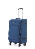 ⁦סט מזוודות בד יוקרתי  3 יח' 28| 24|20  Swiss Royal Tokyo בנפח מוגדל צבע ג'ינס⁩ – תמונה ⁦3⁩