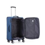 ⁦סט מזוודות בד יוקרתי  3 יח' 28| 24|20  Swiss Royal Tokyo בנפח מוגדל צבע ג'ינס⁩ – תמונה ⁦6⁩