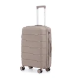 ⁦סט מזוודות קשיחות בלתי שבירות 3 יח' Swiss Voyager Armor בצבע שמפנייה – גדלים 20/24/28 אינץ⁩ – תמונה ⁦3⁩