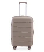 ⁦סט מזוודות קשיחות בלתי שבירות 3 יח' Swiss Voyager Armor בצבע שמפנייה – גדלים 20/24/28 אינץ⁩ – תמונה ⁦4⁩