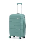 ⁦סט מזוודות קשיחות בלתי שבירות 3 יח' Swiss Voyager Armor בצבע ירוק בקבוק – גדלים 20/24/28 אינץ⁩ – תמונה ⁦3⁩