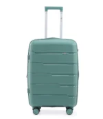 ⁦סט מזוודות קשיחות בלתי שבירות 3 יח' Swiss Voyager Armor בצבע ירוק בקבוק – גדלים 20/24/28 אינץ⁩ – תמונה ⁦4⁩