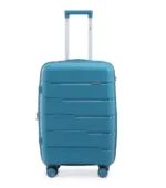 ⁦סט מזוודות קשיחות בלתי שבירות 3 יח' Swiss Voyager Armor בצבע כחול-ירוק – גדלים 20/24/28 אינץ⁩ – תמונה ⁦4⁩