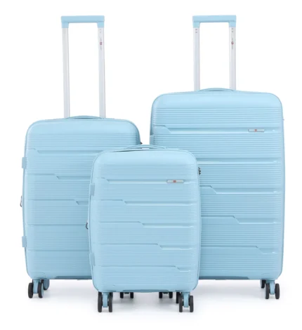 סט מזוודות קשיחות בלתי שבירות 3 יח' Swiss Voyager Armor בצבע גינס – גדלים 20/24/28 אינץ