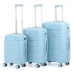 ⁦סט מזוודות קשיחות בלתי שבירות 3 יח' Swiss Voyager Armor בצבע גינס – גדלים 20/24/28 אינץ⁩ – תמונה ⁦2⁩