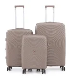 סט מזוודות קשיחות בלתי שבירות 3 יח' Swiss Royal Bali בצבע שמפנייה – גדלים 20/24/28 אינץ