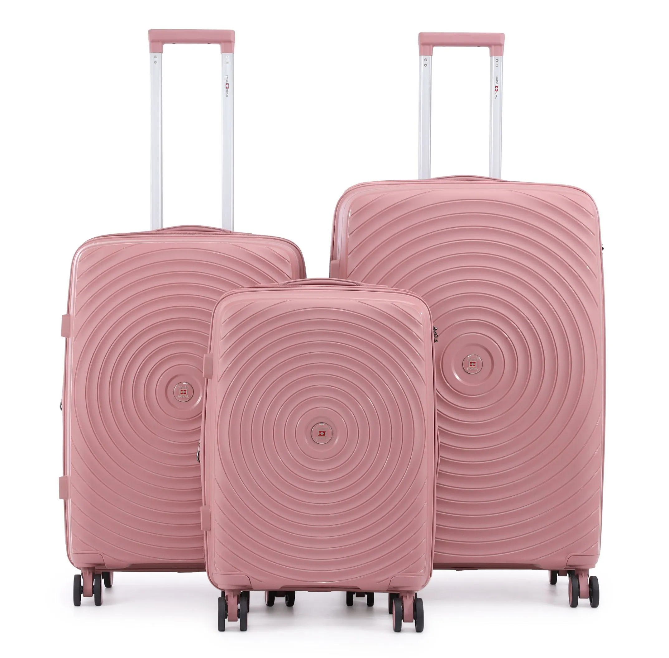 BALI3ROSE_200920251812556324.webp סט מזוודות קשיחות בלתי שבירות 3 יח' Swiss Royal Bali בצבע רוז גולד – גדלים 20/24/28 אינץ – תמונה 1