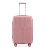 סט מזוודות קשיחות בלתי שבירות 3 יח' Swiss Royal Bali בצבע רוז גולד – גדלים 20/24/28 אינץ – תמונה 3