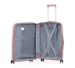 סט מזוודות קשיחות בלתי שבירות 3 יח' Swiss Royal Bali בצבע רוז גולד – גדלים 20/24/28 אינץ – תמונה 5