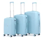 סט מזוודות קשיחות בלתי שבירות 3 יח' Swiss Royal Bali בצבע גינס – גדלים 20/24/28 אינץ – תמונה 2