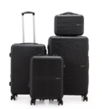  סט מזוודות קשיחות 4 יח' /28/24/20/14 אינטש Swiss Voyager Bronx בצבע שחור