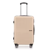 ⁦ סט מזוודות קשיחות 4 יח' /28/24/20/14 אינטש Swiss Voyager Bronx בצבע שמפנייה⁩ – תמונה ⁦4⁩