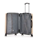 ⁦ סט מזוודות קשיחות 4 יח' /28/24/20/14 אינטש Swiss Voyager Bronx בצבע שמפנייה⁩ – תמונה ⁦7⁩