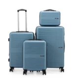  סט מזוודות קשיחות 4 יח' /28/24/20/14 אינטש Swiss Voyager Bronx בצבע ג'ינס