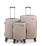 ⁦סט מזוודות קשיחות 3 יח  29/25/20 אינטש Swiss Voyager Covent שמפנייה⁩ – תמונה ⁦2⁩