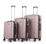 סט מזוודות קשיחות 3 יח  29/25/20 אינטש Swiss Voyager Covent רוז גולד