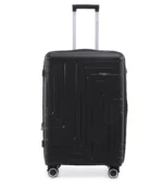 ⁦סט מזוודות קשיחות בלתי שבירות 3 יח' 31/26/20 Swiss Royal Florida בצבע שחור⁩ – תמונה ⁦4⁩