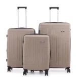 סט מזוודות קשיחות בלתי שבירות 3 יח' 31/26/20 Swiss Royal Florida בצבע שמפנייה