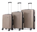 ⁦סט מזוודות קשיחות בלתי שבירות 3 יח' 31/26/20 Swiss Royal Florida בצבע שמפנייה⁩ – תמונה ⁦2⁩