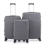 סט מזוודות קשיחות בלתי שבירות 3 יח' 31/26/20 Swiss Royal Florida בצבע אפור