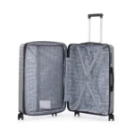 ⁦סט מזוודות קשיחות בלתי שבירות 3 יח' 31/26/20 Swiss Royal Florida בצבע אפור⁩ – תמונה ⁦4⁩