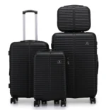 סט מזוודות קשיחות 4 יח' 28/24/20 /14 Swiss London בצבע שחור