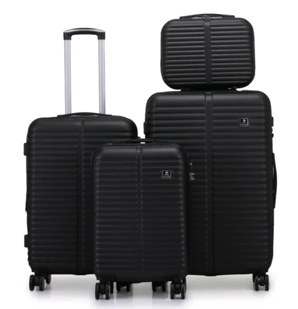 סט מזוודות קשיחות 4 יח' 28/24/20 /14 Swiss London בצבע שחור