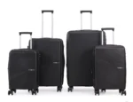 סט 4 מזוודות קשיחות בלתי שבירות 30/25/21/19 Swiss Royal  דגם Miami בצבע שחור