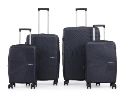 סט 4 מזוודות קשיחות בלתי שבירות 30/25/21/19 Swiss Royal  דגם Miami בצבע נייבי