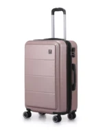 סט מזוודות קשיחות 3 יח' 28/24/20 אינץ דגם Milano מבית Swiss Voyager בצבע רוז גולד – תמונה 3