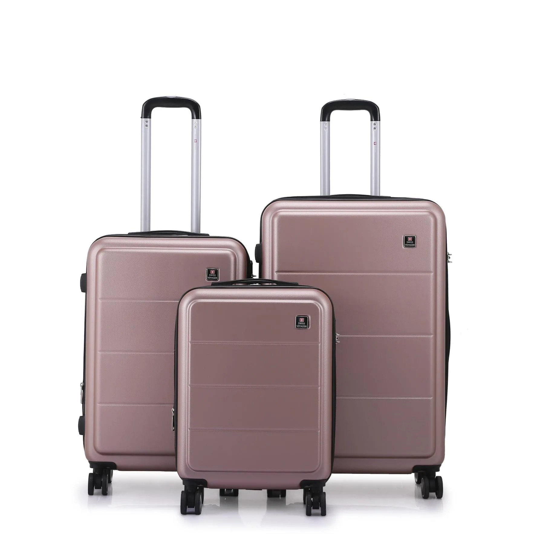 MILANO3ROSE_27122023135146.webp סט מזוודות קשיחות 3 יח' 28/24/20 אינץ דגם Milano מבית Swiss Voyager בצבע רוז גולד – תמונה 1