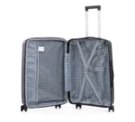 ⁦סט מזוודות קשיחות בלתי שבירות 3 יח' Swiss Voyager Spirit בצבע שחור – גדלים 20/24/28 אינץ⁩ – תמונה ⁦3⁩