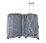 ⁦סט מזוודות קשיחות בלתי שבירות 3 יח' Swiss Voyager Spirit בצבע שמפנייה – גדלים 20/24/28 אינץ⁩ – תמונה ⁦4⁩