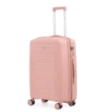 ⁦סט מזוודות קשיחות בלתי שבירות 3 יח' Swiss Voyager Spirit בצבע רוז גולד – גדלים 20/24/28 אינץ⁩ – תמונה ⁦3⁩