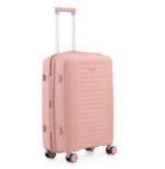 ⁦סט מזוודות קשיחות בלתי שבירות 3 יח' Swiss Voyager Spirit בצבע רוז גולד – גדלים 20/24/28 אינץ⁩ – תמונה ⁦5⁩