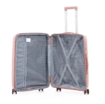 ⁦סט מזוודות קשיחות בלתי שבירות 3 יח' Swiss Voyager Spirit בצבע רוז גולד – גדלים 20/24/28 אינץ⁩ – תמונה ⁦6⁩