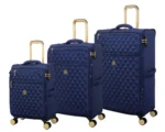 סט מזוודות בד קלות 3 יח' 30/25/20 מבית IT Luggage דגם GLIMMERING בצבע כחול – תמונה 2