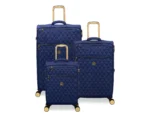 סט מזוודות בד קלות 3 יח' 30/25/20 מבית IT Luggage דגם GLIMMERING בצבע כחול