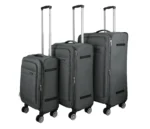 סט מזוודות בד 3 יח' 28| 24|20 Swiss Royal Brooklyn נפח מוגדל צבע אפור – תמונה 2