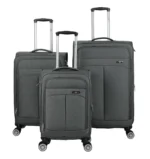 סט מזוודות בד 3 יח' 28| 24|20 Swiss Royal Brooklyn נפח מוגדל צבע אפור