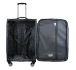 סט מזוודות בד 3 יח' 28| 24|20 Swiss Royal Brooklyn נפח מוגדל צבע אפור – תמונה 3