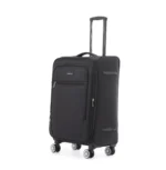 ⁦זוג מזוודות בד קלות 28/20 אינץ' Swiss Alpine בצבע שחור⁩ – תמונה ⁦5⁩