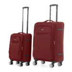 זוג מזוודות בד קלות 28/20 אינץ' Swiss Alpine בצבע בורדו