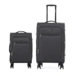 זוג מזוודות בד קלות 28/20 אינץ' Swiss Alpine בצבע אפור