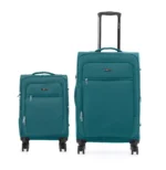 זוג מזוודות בד קלות 28/20 אינץ' Swiss Alpine בצבע טורקיז